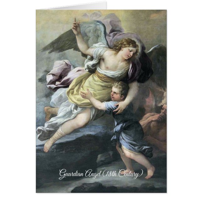 Cartão Anjo Guardião Barroco (Frente)
