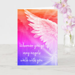 Cartão Anjo Guardião com Efeito Ombre Rosa – Anjos Andam 