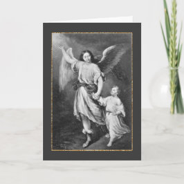 Cartão Anjo Guardião E Criança
