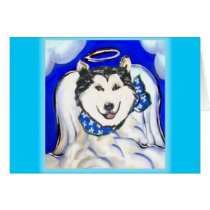 Cartão Anjo Malamute do Alasca
