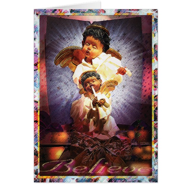 Cartão anjo no palco (Frente)