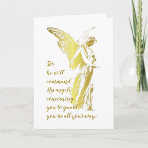 Cartão Anjo Pensando em você e Rezando Quimioterapia