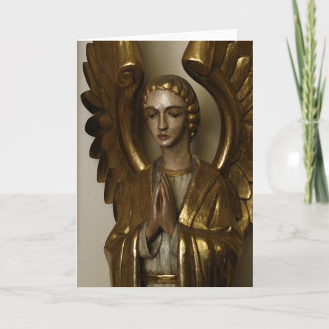 Cartão Anjo Praying - cor (Frente)