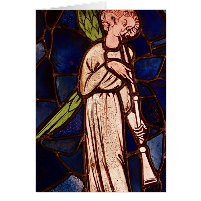 Cartão Anjo que joga uma trombeta, c.1280 (Frente)