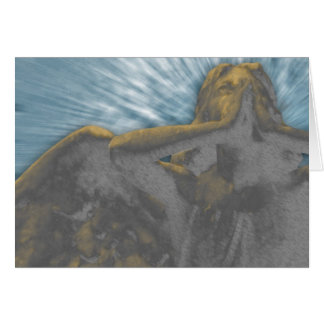 Cartão Anjo santamente na presença do deus