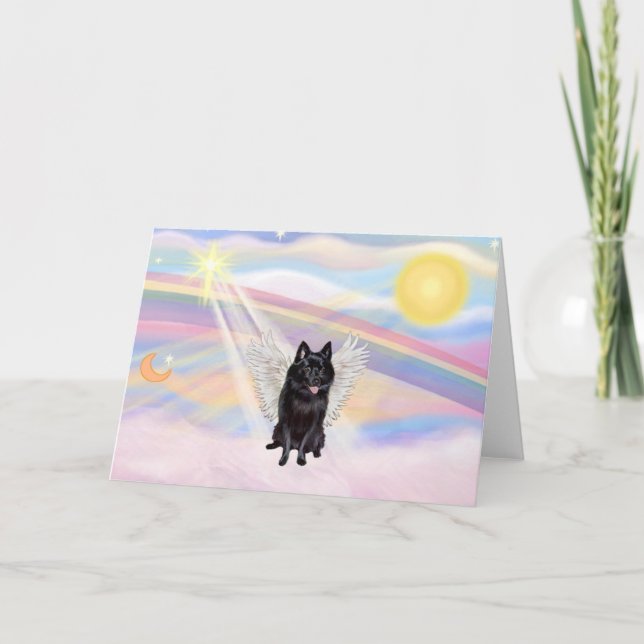Cartão Anjo Schipperke (Frente)
