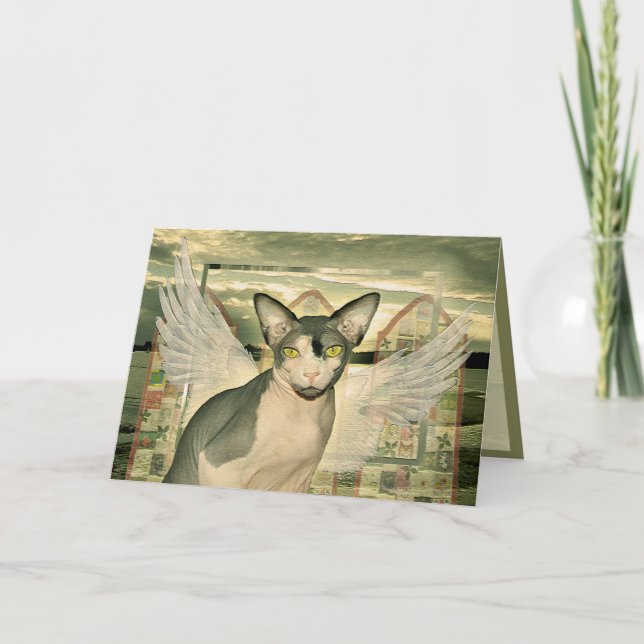 Cartão | Anjo Sphynx Com Mais Simpatia (Frente)