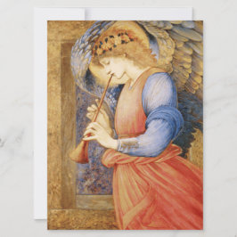 Cartão Anjo Tocando uma Flauta (por Edward Burne-Jones)