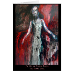 Cartão Anjo voado vermelho