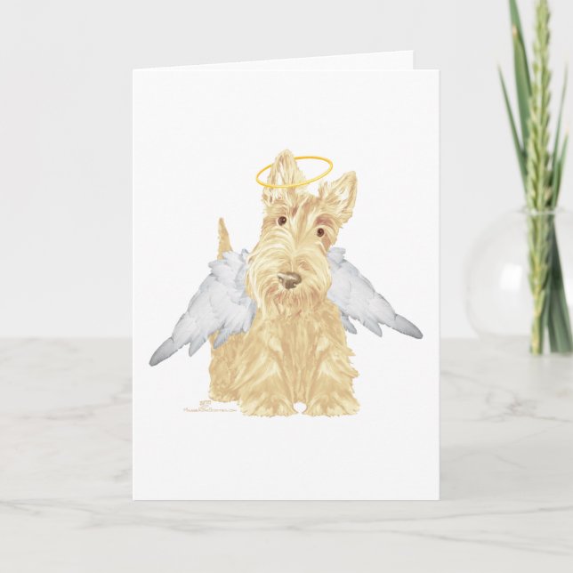 Cartão Anjo Wheaten Scottie (Frente)