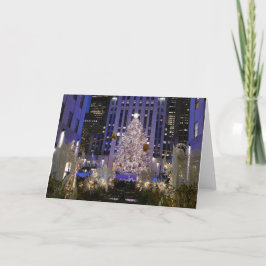 Cartão Anjos e Árvore de Natal do Rockefeller Center -