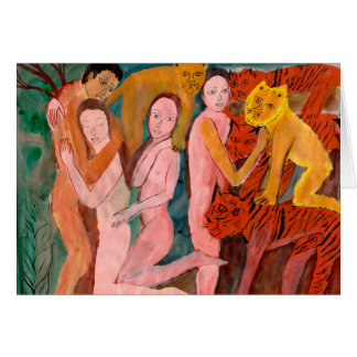 Cartão Anjos e leões