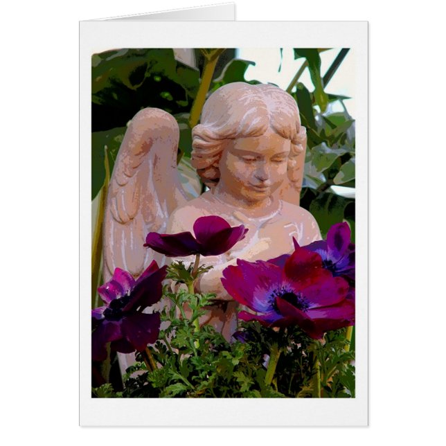 Cartão Anjos no Jardim... (Frente)