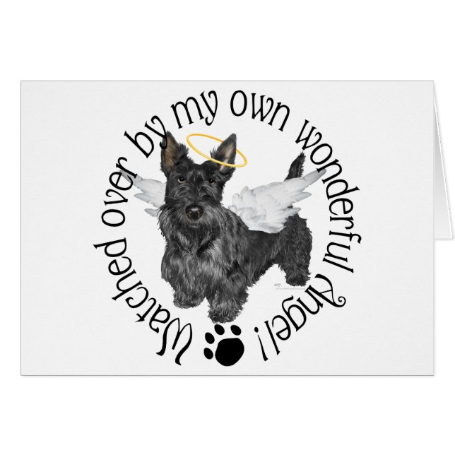 Cartão Anjos Scottish Terrier (Frente Horizontal)