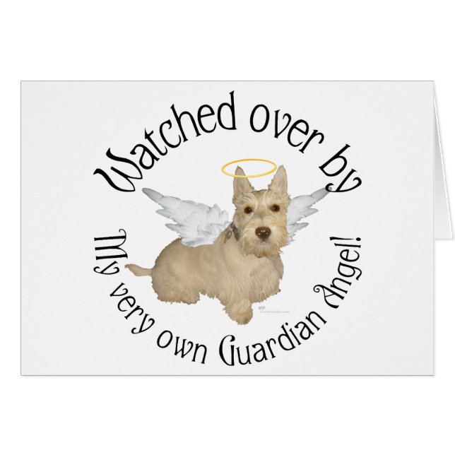 Cartão Anjos Wheaten Scottish Terrier (Frente Horizontal)