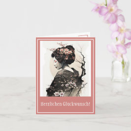 Cartão Anmutige japanische Geisha -