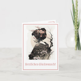 Cartão Anmutige japanische Geisha -