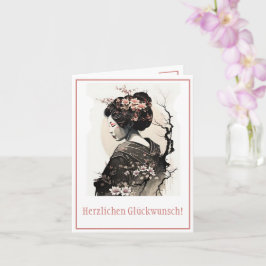 Cartão Anmutige japanische Geisha - 