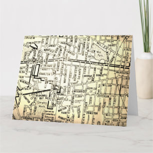 Cartão Ann Arbor, MI Vintage Map