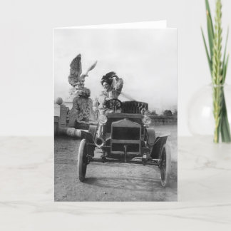 Cartão Anna Held W/ Her Maxwell-Runabout Circa 1905-1910