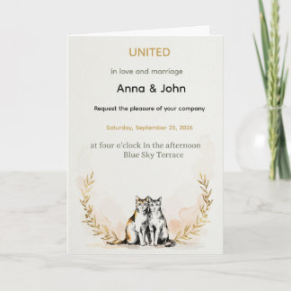Cartão Anna & John – UNIDOS no Amor e no Casamento