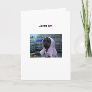 Cartão AnnaBelle em seu novo macacão rosa