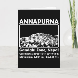 Cartão Annapurna Mif Nepal Trilha Montanhismo Trekking 