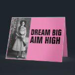 Cartão Annie Oakley Funny Cowgirl BIRTHDAY JUMBO Cards<br><div class="desc">Sonhe grande. Mire alto. Cartão de vaquinha.</div>