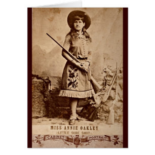 Cartão Annie Oakley Sepia