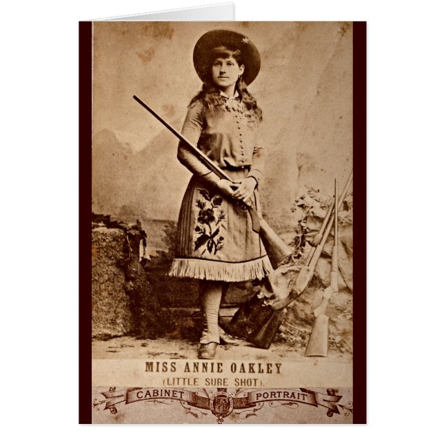 Cartão Annie Oakley Sepia (Frente)