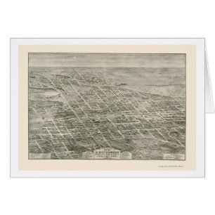 Cartão Anniston, mapa panorâmico do AL - 1903