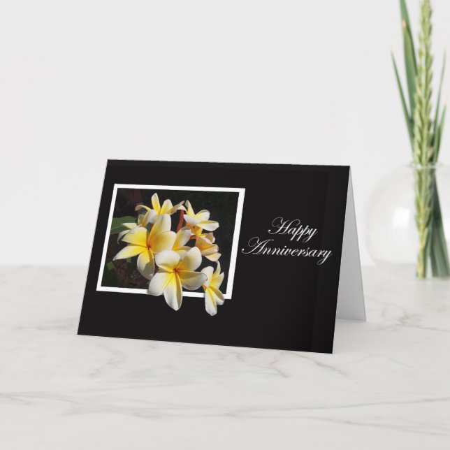Cartão Anniversário Frangipani (Frente)