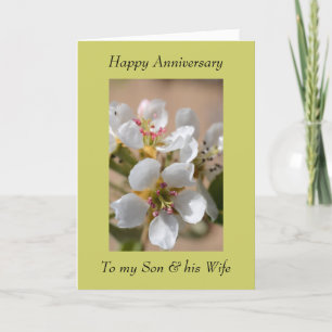 Cartão Anniversary Greeting Card - For Son & his Wife