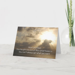 Cartão Anniversary -Mom and Dad,You taught me one of life