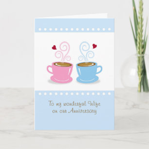 Cartão Anniversary Wife, Whole Latte Love Greeting Card