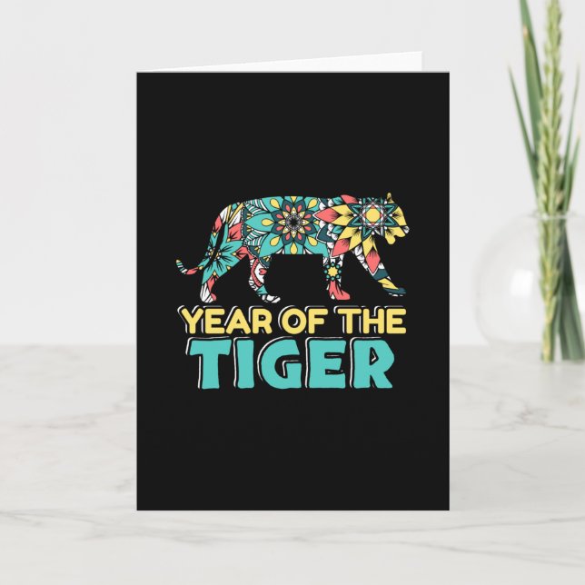 Cartão Ano Chinês do Tigre - Mandala (Frente)