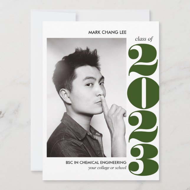 CARTÃO ANO EPIC | GRADUAÇÃO DE FOTOS EM NEGRITO VERDE (Frente)