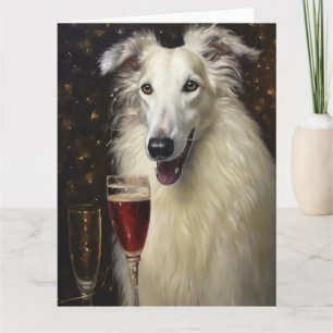 Cartão Ano Novo Borzoi