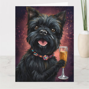 Cartão Ano Novo do Affenpincher