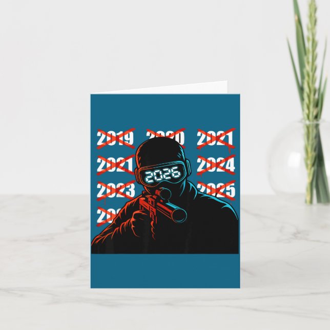 Cartão Ano Novo Gamer 2026 Será Meu Ano de Jogos M (Frente)