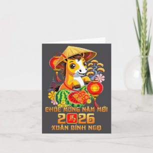 Cartão Ano Novo Lunar Vietnamita Chuc Mung Nam Moi 2026 H