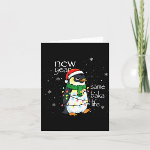 Cartão Ano Novo Mesma Vida de Baka Pinguim Ano Novo Sarcá