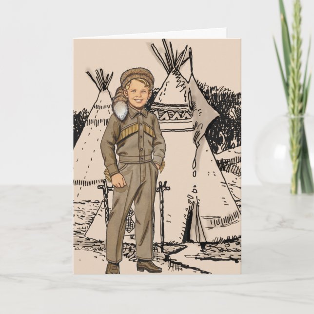 Cartão Anos 50 Daniel Boone (Frente)