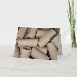 Cartão anos de papel higiênico vazio