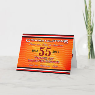 Cartão (Anos Editáveis) Feliz Aniversário Independência T