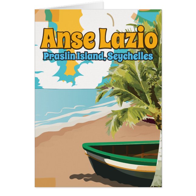 Cartão Anse Lazio Ilha Praslin, Seychelles (Frente)