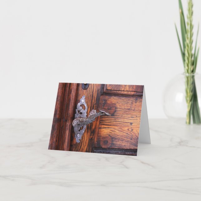 Cartão Antecedentes de Vazio de porta antiga da porta de  (Frente)