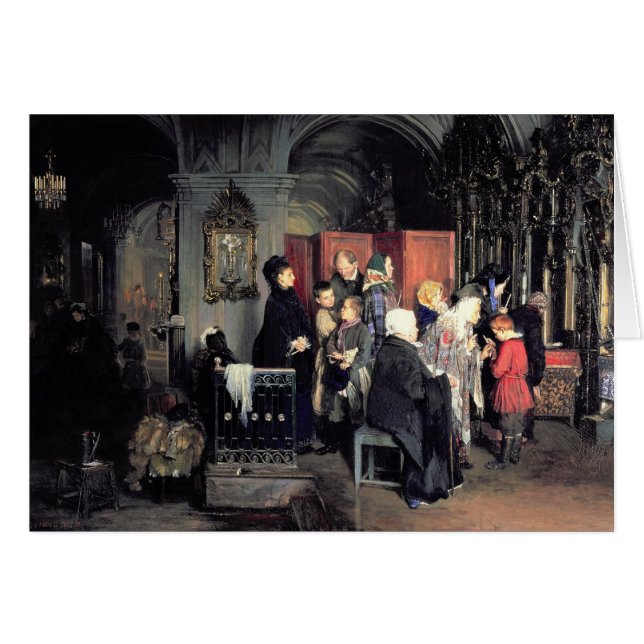 Cartão Antes da confissão, 1877 (Frente Horizontal)
