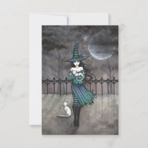 Cartão Antes da Meia-Noite do Cartão-Postal de Halloween