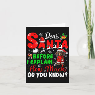 Cartão Antes De Explicar O Quanto Conhece O Xmas Dachshun